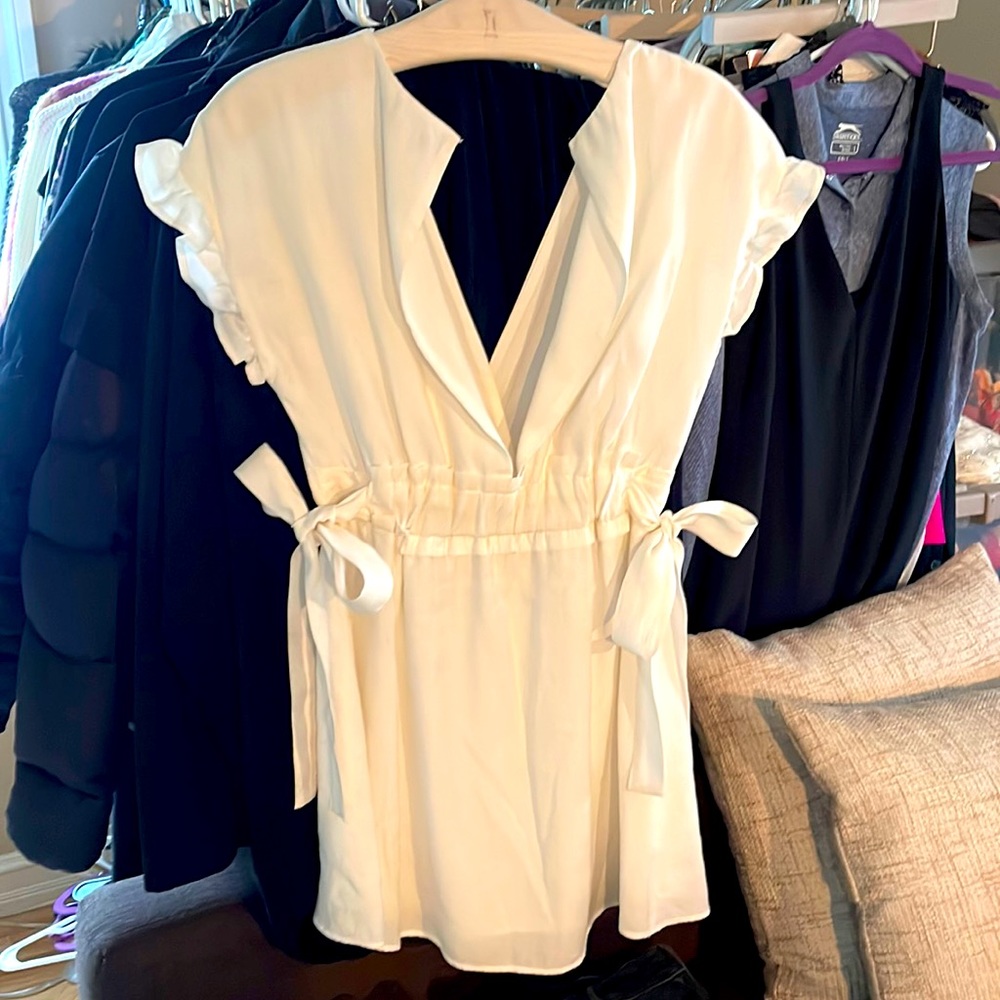 Zara White Summer Mini Dress (XS)
